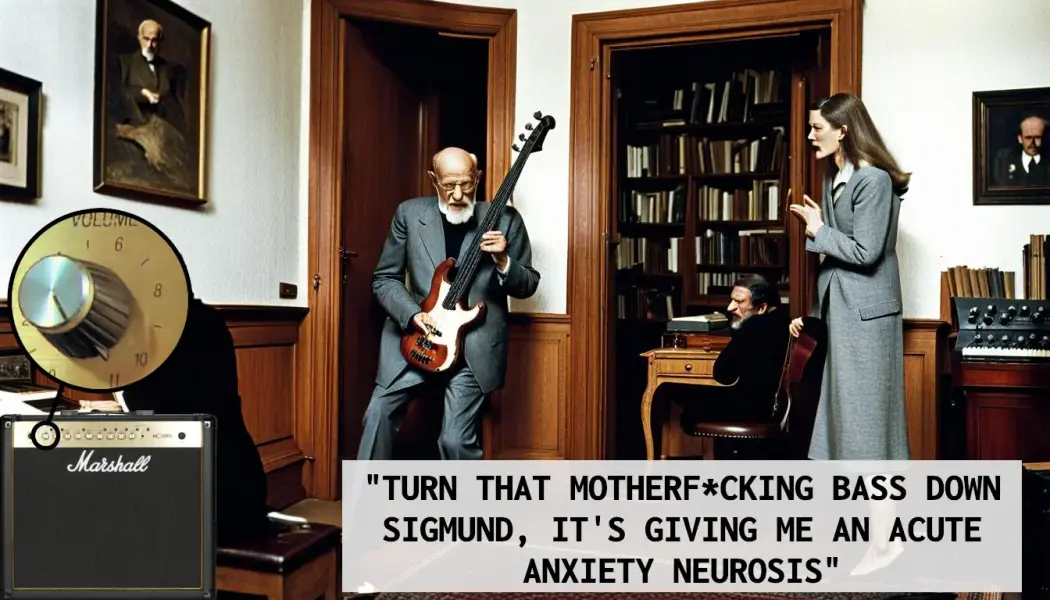 Siggy angers Mrs Freud with his throbbing bass
